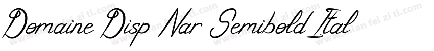 Domaine Disp Nar Semibold Italic字体转换
